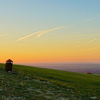 Buy canvas prints of Coombe Gibbet Landscape by Andrew Middleton