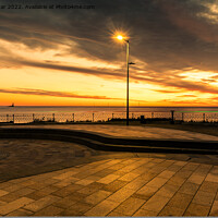 Buy canvas prints of Whitley Bay Sunrise on the Prom by John Dunbar
