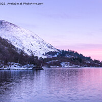 Buy canvas prints of Winter Sunset at Thirlmere by John Dunbar