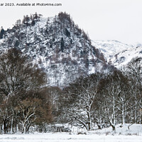 Buy canvas prints of Winters Touch on Castle Crag by John Dunbar