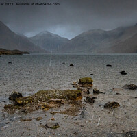 Buy canvas prints of Hail Stones, Wastwater by John Dunbar