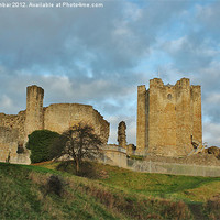 Buy canvas prints of Conisbrough Medievil Castle by John Dunbar