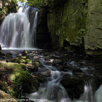 Buy canvas prints of Waterfalls at Lumsdale II by John Dunbar