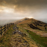 Buy canvas prints of Path from Mam tor by John Dunbar