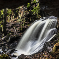 Buy canvas prints of Caves at Lumsdale by John Dunbar
