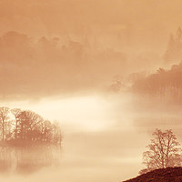 Buy canvas prints of Rydal in the Mist by John Dunbar