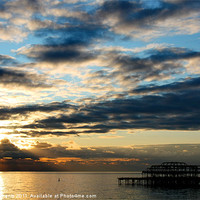 Buy canvas prints of West Pier Sunset by Phil Clements