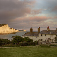 Buy canvas prints of Seven Sisters Coastguard Cottages by Phil Clements