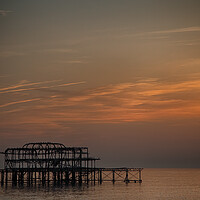Buy canvas prints of Brighton West Pier At Sunset by Phil Clements