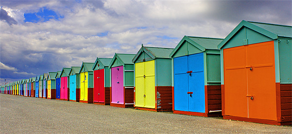 Hove Beach Huts Framed Mounted Print by Phil Clements