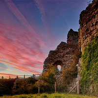 Buy canvas prints of Pevensey Castle Sunset by Phil Clements