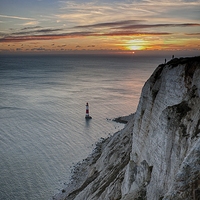 Buy canvas prints of Beachy Head At Sunset by Phil Clements