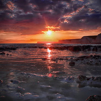 Buy canvas prints of Birling Gap Sunset by Phil Clements