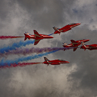 Buy canvas prints of  Red Arrows 'Rollback' by Phil Clements