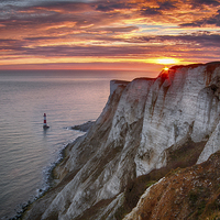 Buy canvas prints of  Beachy Head Sunset by Phil Clements
