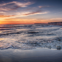 Buy canvas prints of  Seven Sisters Sunset by Phil Clements