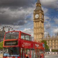 Buy canvas prints of  Big Ben and Red Bus by Phil Clements