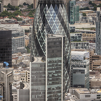 Buy canvas prints of  The Gherkin by Phil Clements
