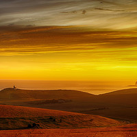 Buy canvas prints of Belle Tout Sunset by Phil Clements