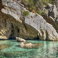 Buy canvas prints of Corfu Sea Caves by Phil Clements