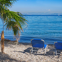 Buy canvas prints of Dassia Beach, Corfu, Greece                        by Phil Clements