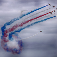 Buy canvas prints of Red Arrows Tornado by Phil Clements