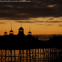 Buy canvas prints of Silhouette pier  Sunrise by camera man
