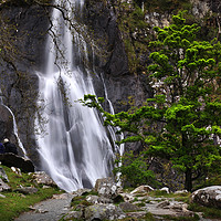 Buy canvas prints of Aber Falls Snowdonia by Rob Turner