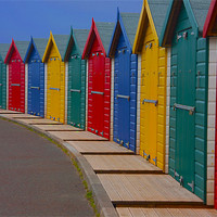 Buy canvas prints of Beach Huts. by paul cowles