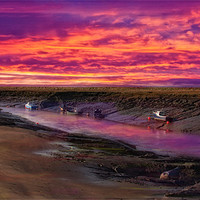Buy canvas prints of The fire in the sky.. by paul cowles