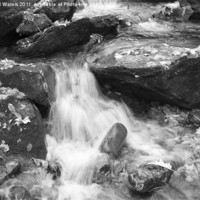 Buy canvas prints of Waterfall Black and White by Michael Waters Photography