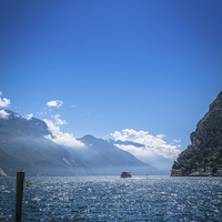 Buy canvas prints of  Lake Garda  by Julian Bowdidge
