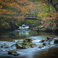 Buy canvas prints of Autumn at the falls by Philip Male