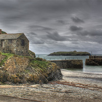 Buy canvas prints of Old net loft at Mullion by Andrew Driver