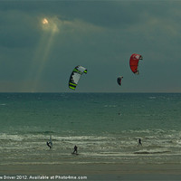 Buy canvas prints of Kites and Lights by Andrew Driver