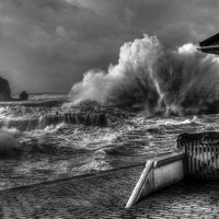 Buy canvas prints of Breach B&W by Andrew Driver
