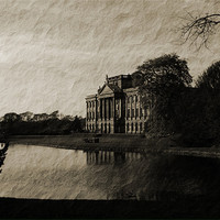 Buy canvas prints of LYME HOUSE B/W by malcolm fish