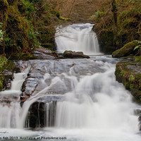 Buy canvas prints of WATERFALLS AT WATERSMEET by malcolm fish