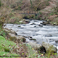 Buy canvas prints of TWO BRIDGES AT WATERSMEET. by malcolm fish