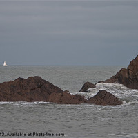 Buy canvas prints of BOAT ON THE HORIZON by malcolm fish