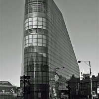 Buy canvas prints of URBIS BUILDING by malcolm fish