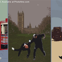 Buy canvas prints of London Matrix triptych by Jasna Buncic