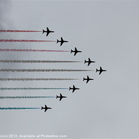 Buy canvas prints of Red Arrows horizontal by Jasna Buncic