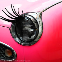 Buy canvas prints of Cute pink car by Jasna Buncic