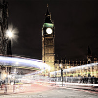 Buy canvas prints of Big Ben with Light Trails by Jasna Buncic