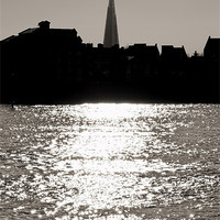 Buy canvas prints of The Shard from Canary Wharf by Jasna Buncic