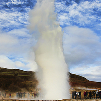 Buy canvas prints of Geyser Erupted by Jasna Buncic