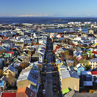 Buy canvas prints of Reykjavik Cityscape by Jasna Buncic
