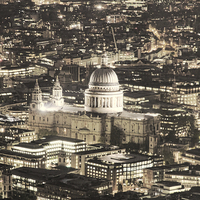 Buy canvas prints of Night View over St Pauls by Jasna Buncic