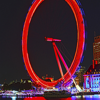 Buy canvas prints of London Eye Red by Jasna Buncic